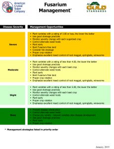 2018 ACS Fusarium Management